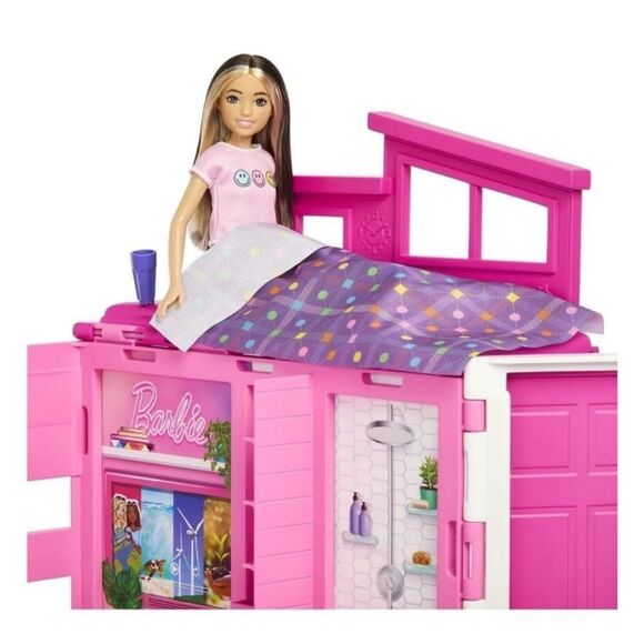 Barbie Getaway House Playset with 4 Play Areas and Pink - Picture 5 of 12